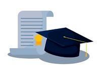 Urkunde und Doktorhut