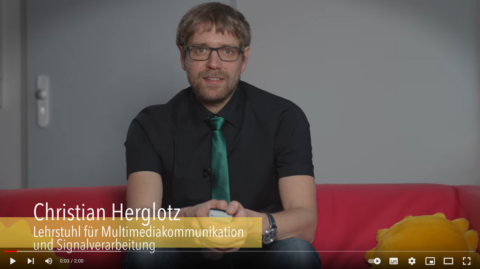 Christian Herglotz vom Lehrstuhl für Multimediakommunikation und Signalverarbeitung (LMS)